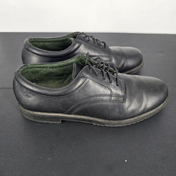 Dockers Oxford Shoes Mens 10M Black Leather Lace Up Uniform Work Dress Lug Sole main image 4